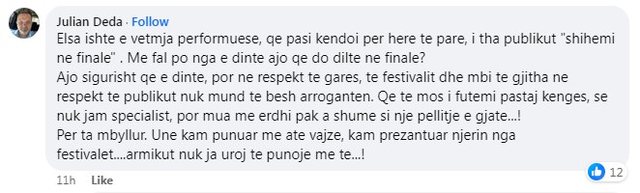 'As armikut nuk ja uroj të punojë me të', Jul Deda ka