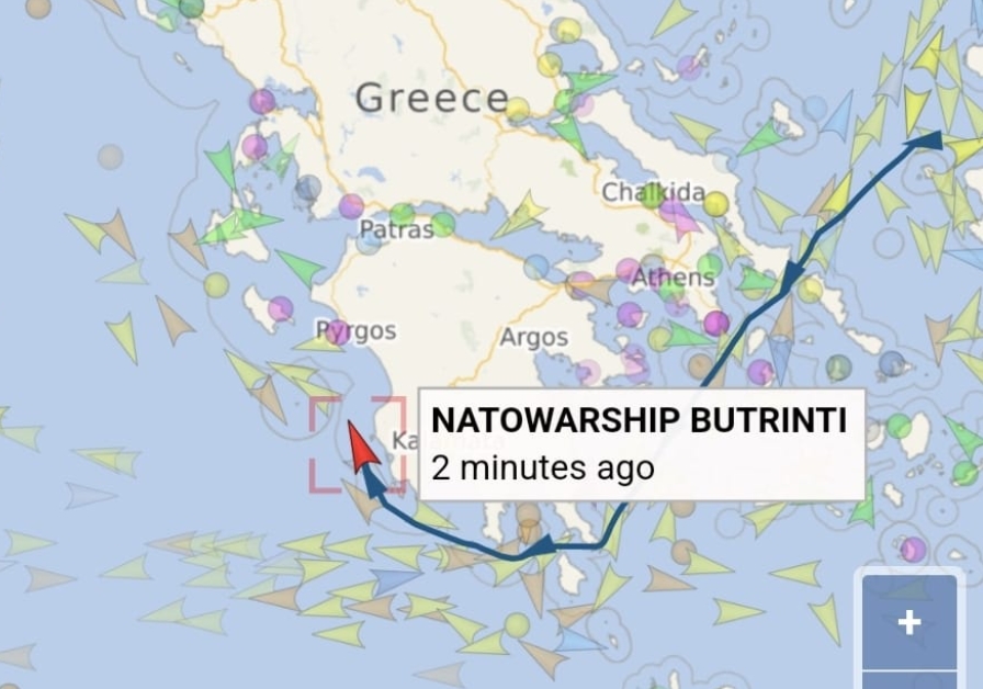 Itinenerari qe eshte duke ndjekur "Butrinti" per kthimin ne Shqiperi
