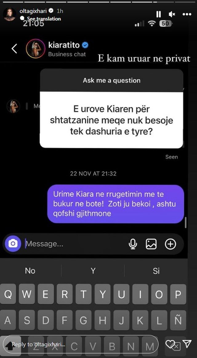 Olta e uroi për shtatzëninë, reagimi i Kiarës nuk pritej