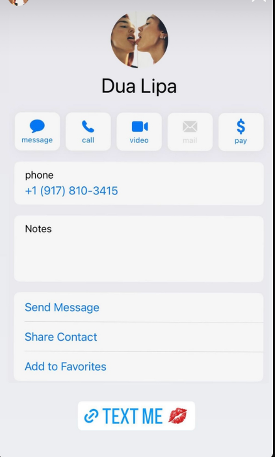 Tani mund ta keni të gjithë! Dua Lipa bën publik numrin personal