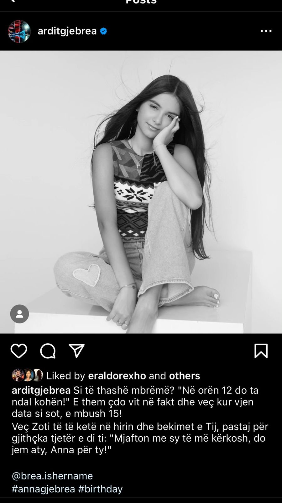 Anna feston 15-vjetorin, Arditi me fjalët më të ëmbla