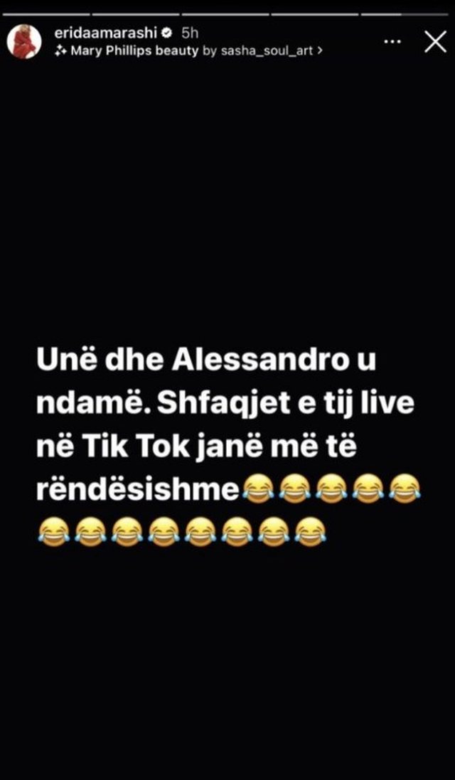 Erida zbulon arsyen e ndarjes nga Aleksandros