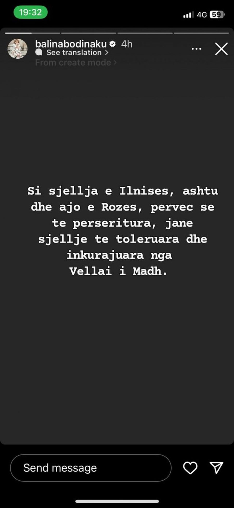 Fjalor skandaloz, Balina Bodinaku: “Roza e Ilnisa duhen