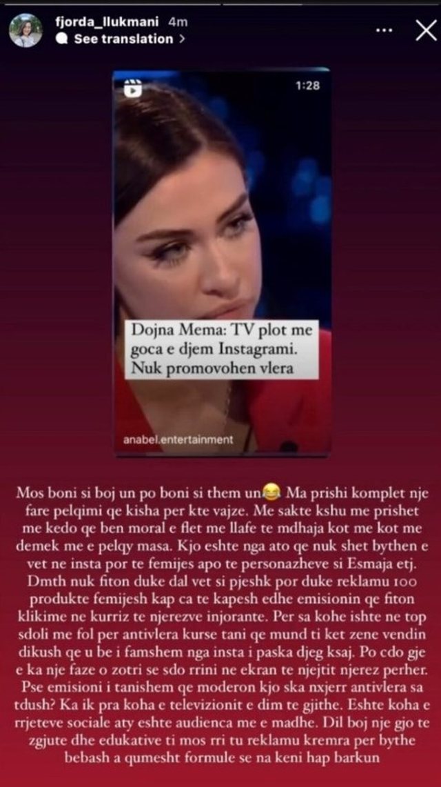 Gazetarja e njohur reagon ashpër ndaj Dojnës: Shet fëmijën