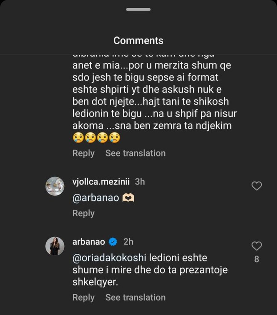 Reagon Arbana Osmani; dy fjalë për Ledion Liçon si prezantues i