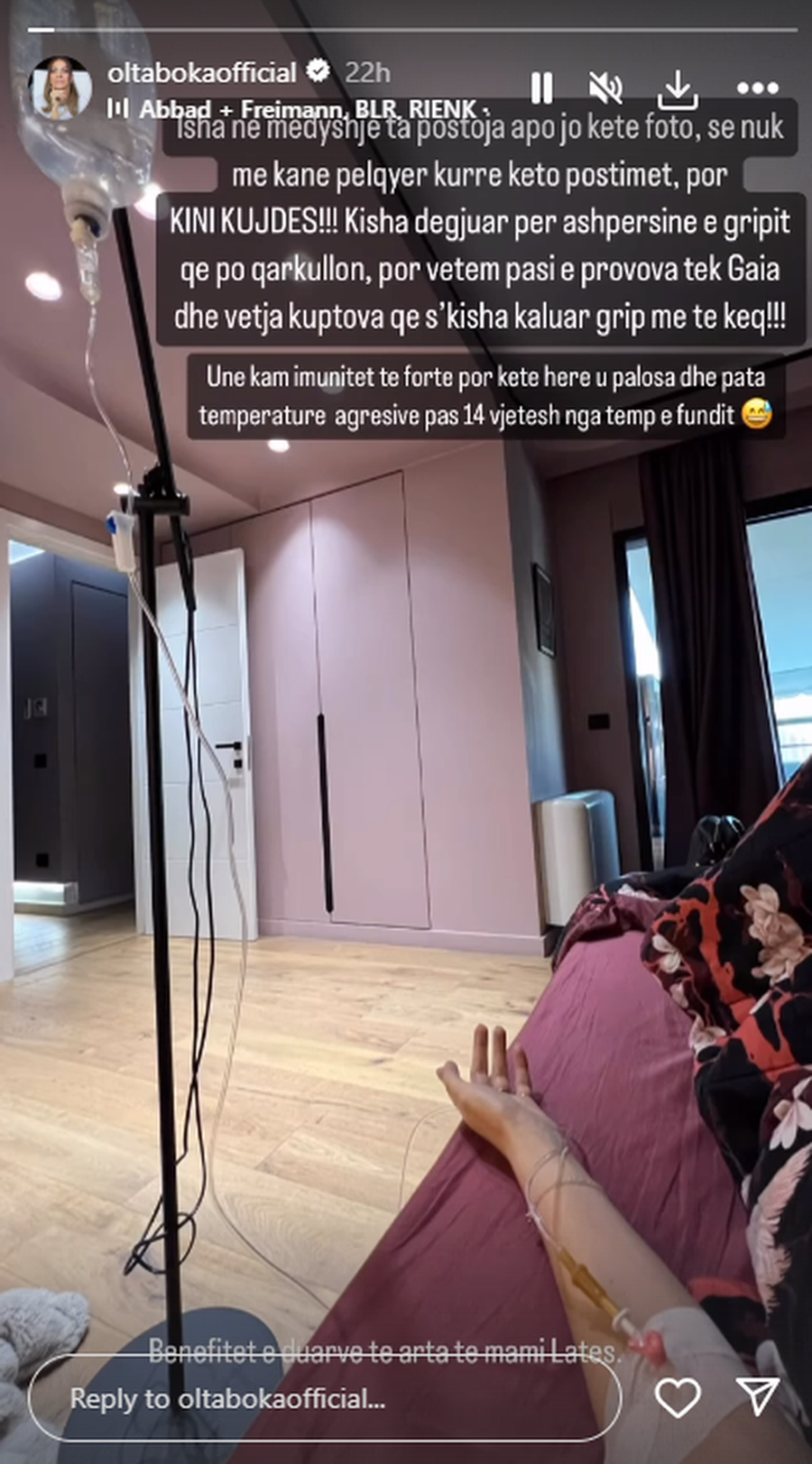 “Temperaturë agresive”, Olta Boka në moment të