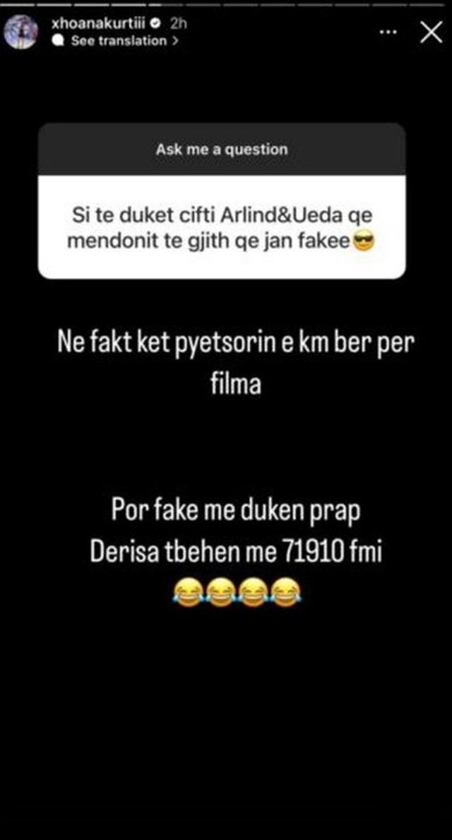 Ueda dhe Arlind vazhdojnë bashkë, Ueda: Derisa të bëhen me