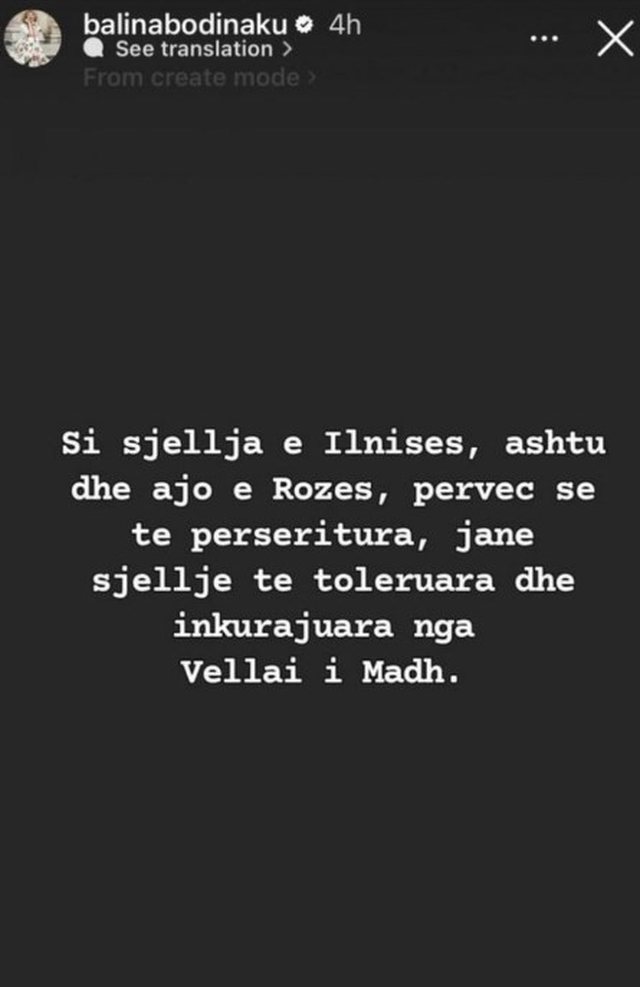 Balina Bodinaku bën deklaratën e fortë: Ilnisa dhe Roza