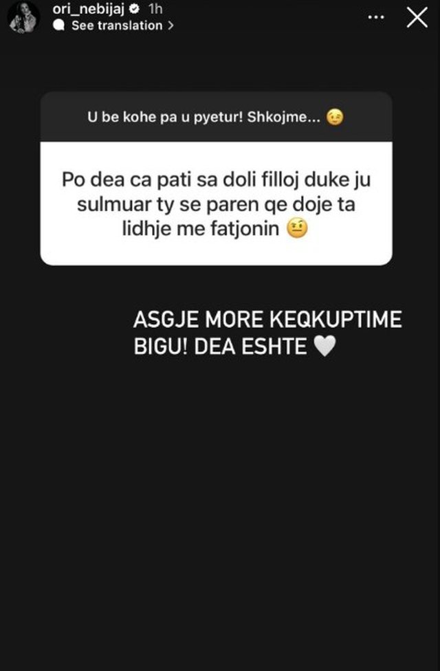 Dea e fajësoi për largimin nga BBV, reagon Ori Nebijaj