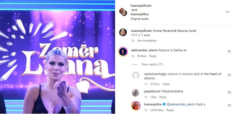 Luana i pergjigjet komentuesit