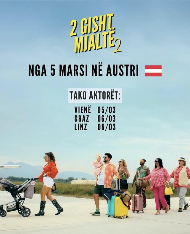 Nis turi i ‘2 Gisht Mjaltë 2’ në Europë, ja datat kur