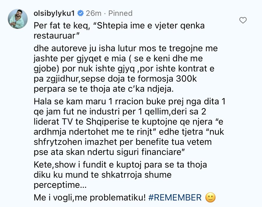 Olsi Bylyku thyen heshtjen, rrëfehet për herë të parë