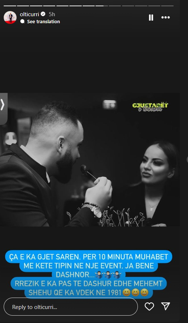 Silvi tha se kishte pasur një njohje me Sarën, Olti Curri zbulon