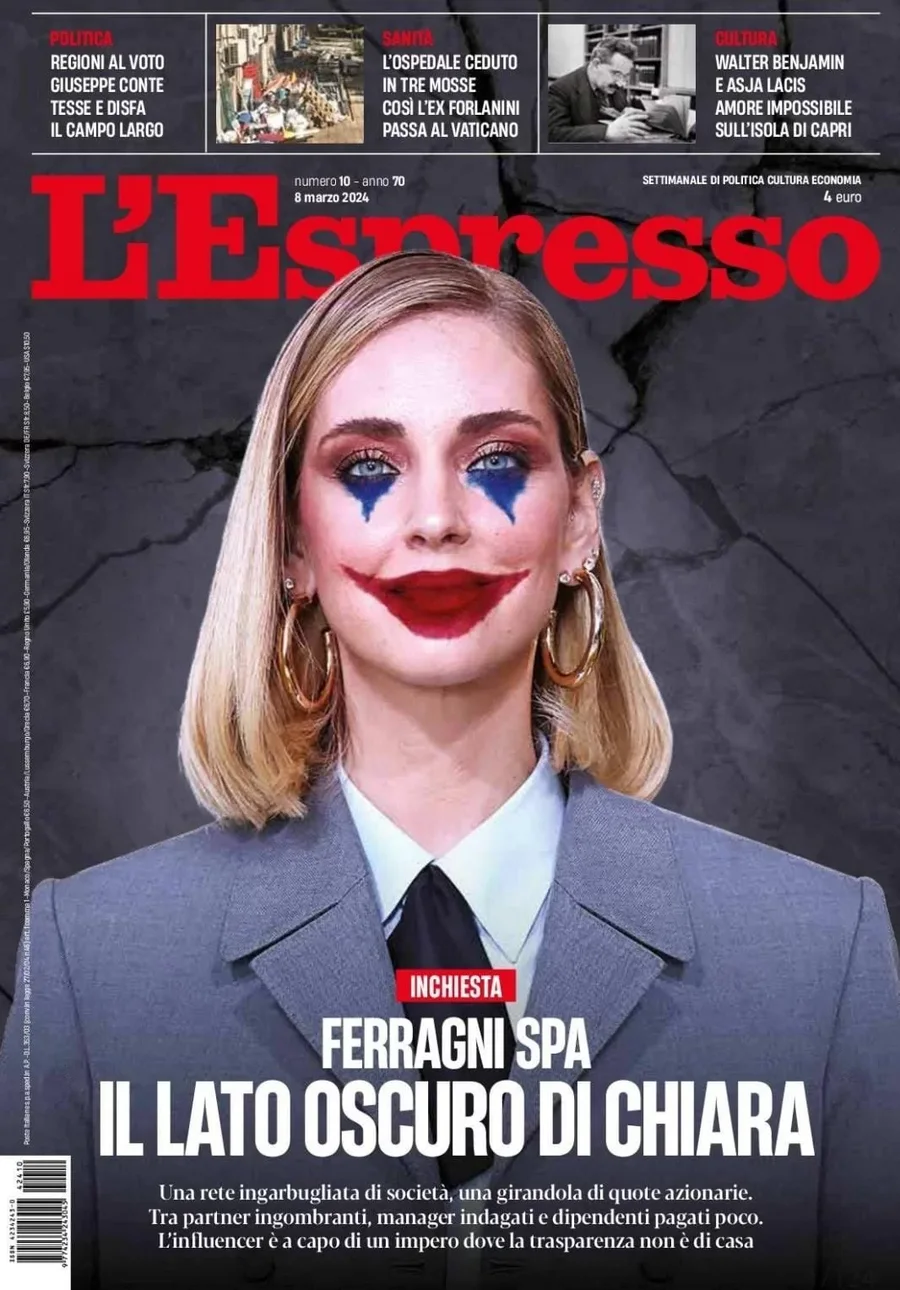 Chiara Ferragni si Joker në L'Espresso, reagon Fedez!