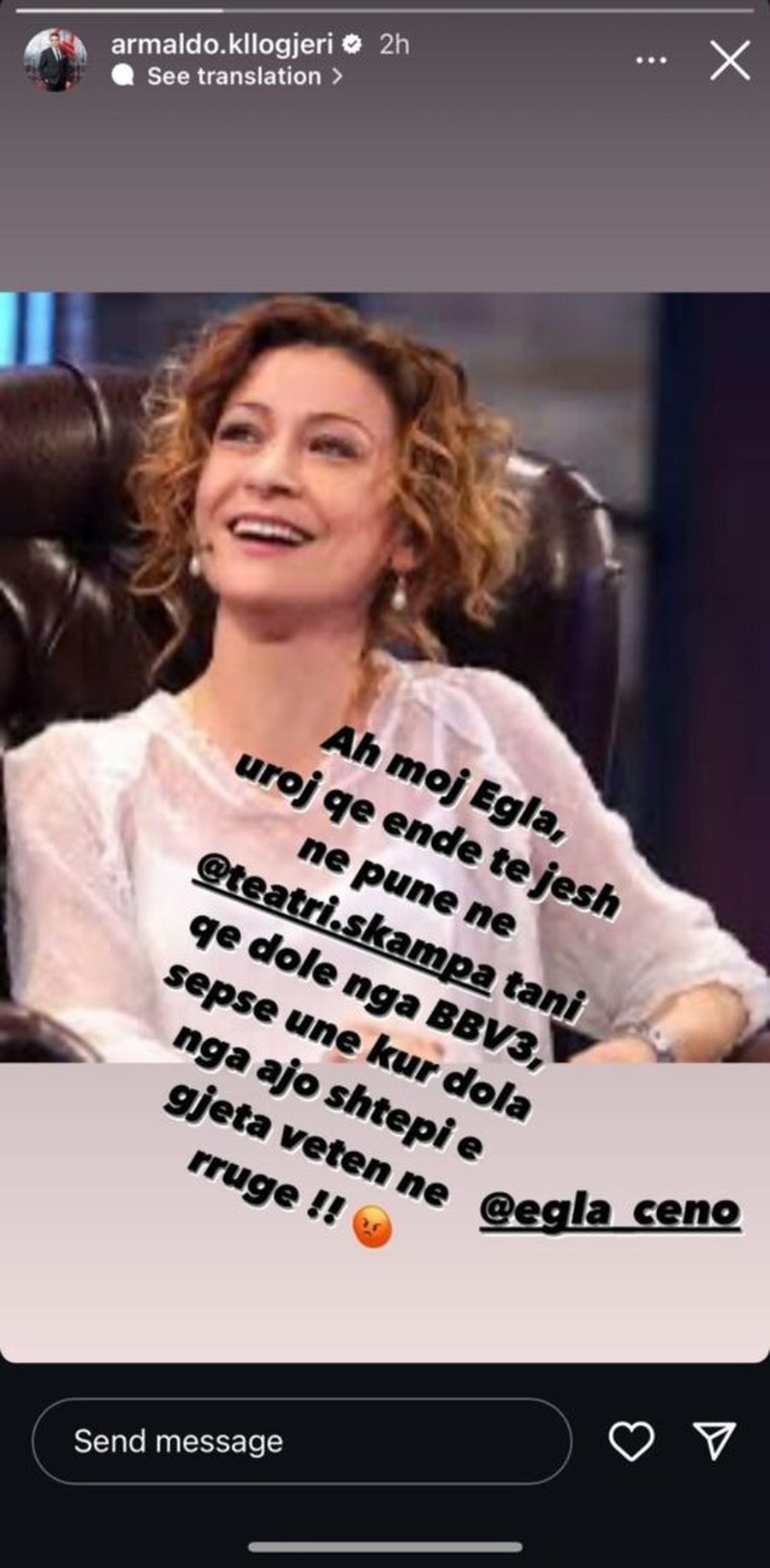 Ish-banori i BBV pas përjashtimit të Egla Cenos: Uroj të punosh