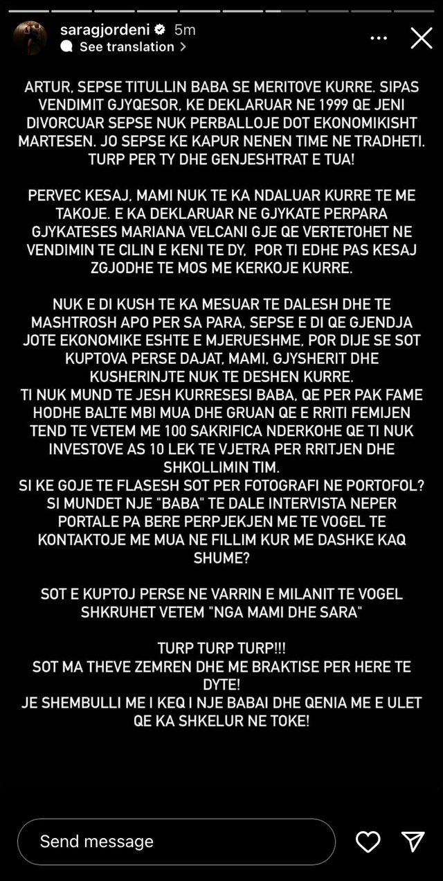 ‘Je një monstër’, Sara Gjordeni reagon me fakte pas