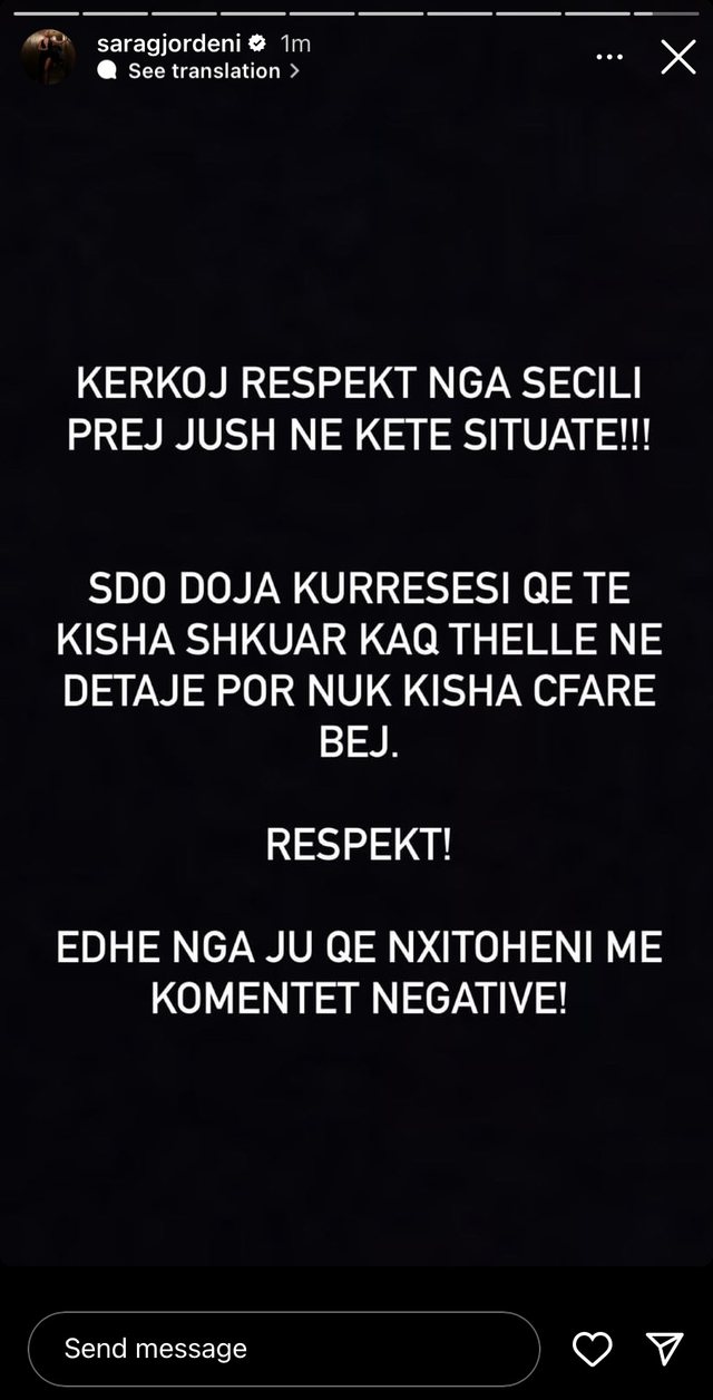 ‘Je një monstër’, Sara Gjordeni reagon me fakte pas