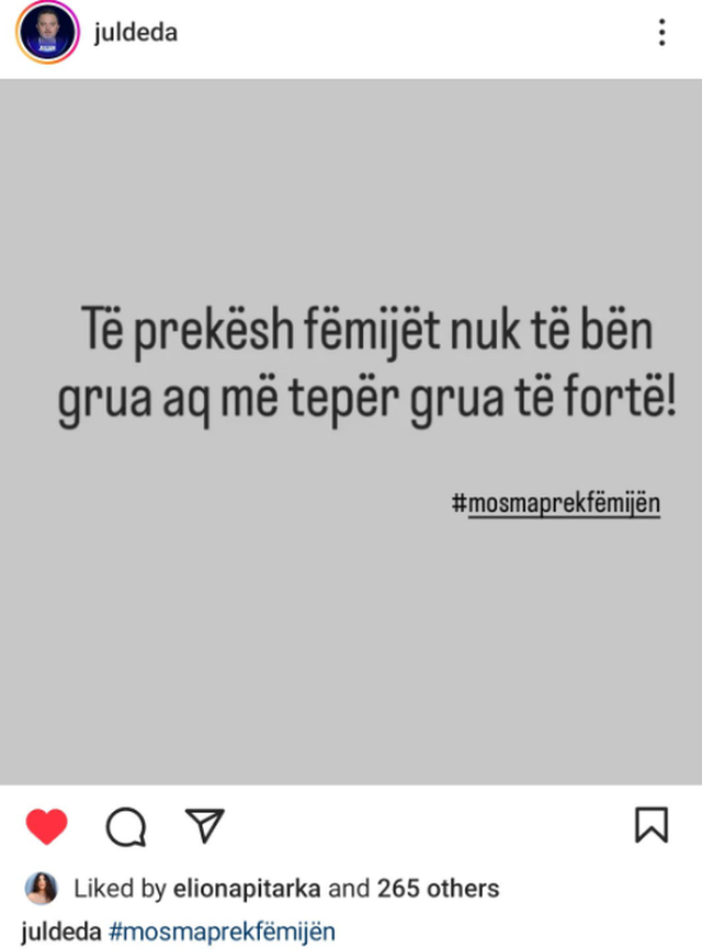 Egla i përmendi vajzën, reagojnë menjëherë