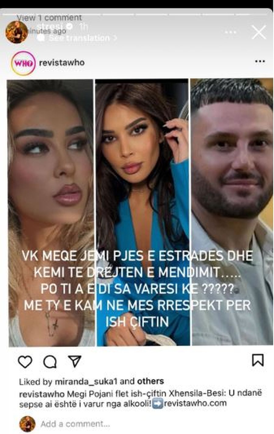 Pas deklaratës së Megit për Xhensilën e Besin reagon Stresi:
