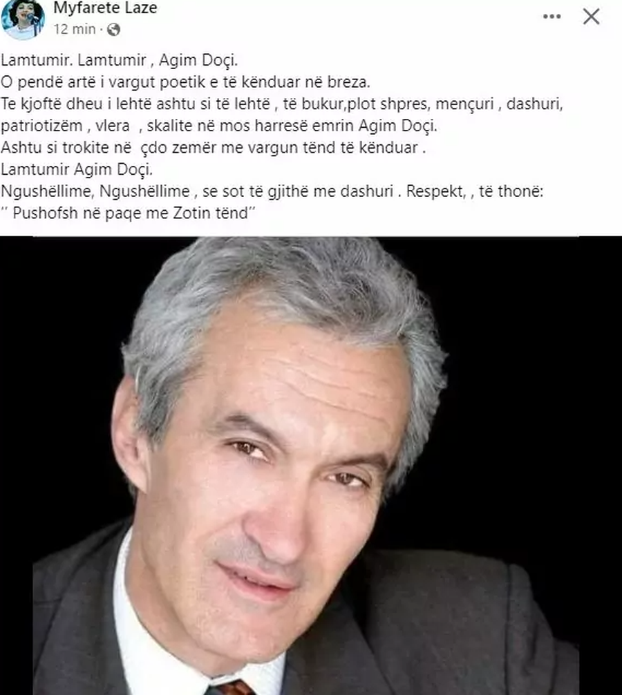 Poeti i muzikës shqiptare Agim Doçi ndahet nga jeta!