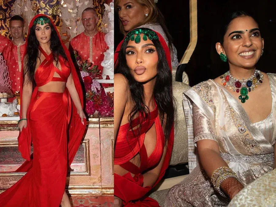 Kim Kardashian mahnit me veshjen e kuqe, teksa merr pjesë në