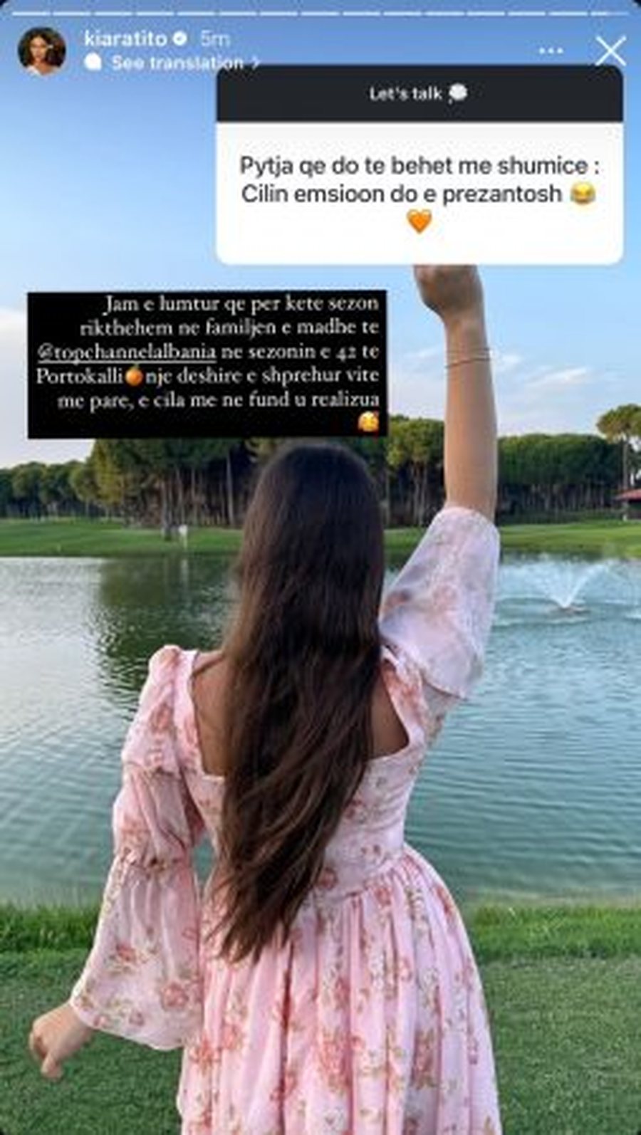Kiara Tito rikthehet në TCH,  zbulon programin: Nuk është që