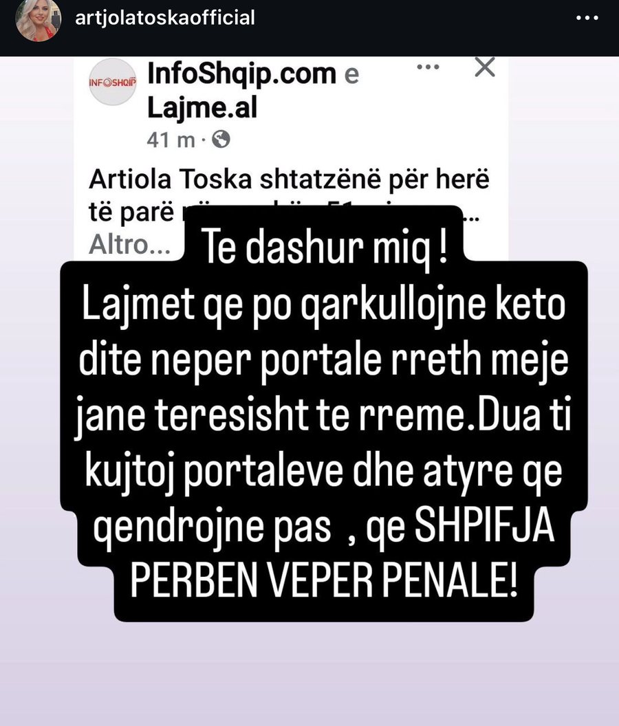 Artjola Toska mohon lajmet e shtatzënisë: Tërësisht të