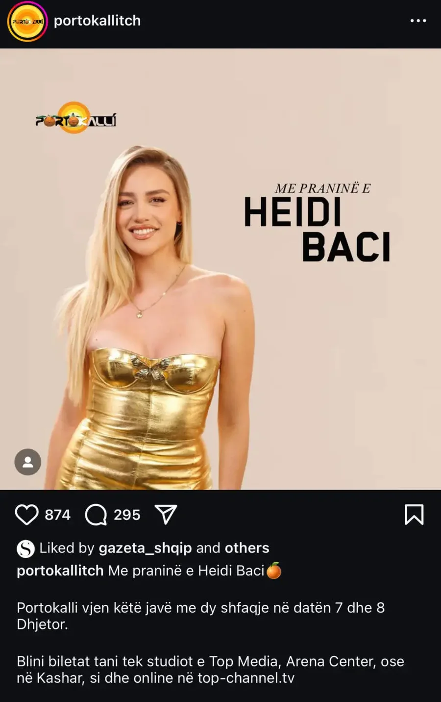 U largua nga ‘Goca&Gra’, por Heidin do ta shohim sërish