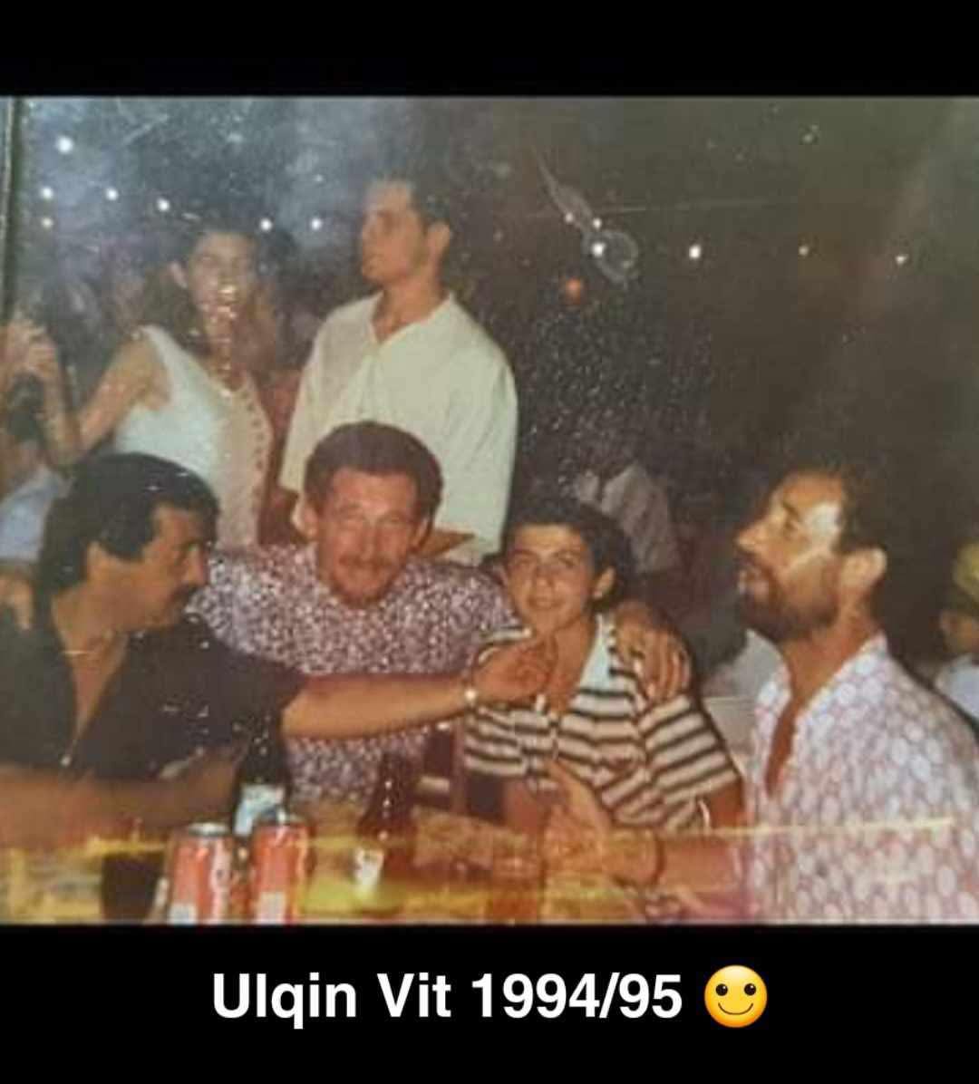 May be an image of 5 people, people smiling and text that says 'Ulqin Vit UlqinVit1994/95 1994/95'