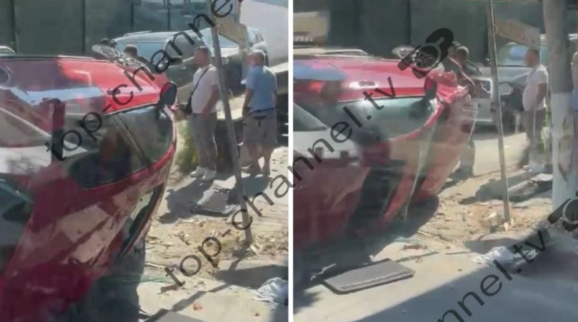 Tjetër aksident pranë Universitetit Bujqësor të Tiranës  makina përmbyset në mes të rrugës